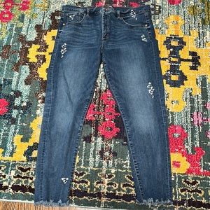 Embroidered jeans, LOFT